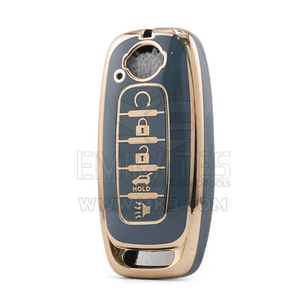 Nano High Quality Cover For Nissan Remote Key 5 Button Gray Color NS-C11J5