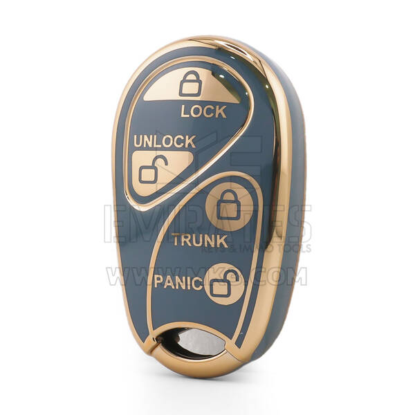 Cover di alta qualità nano per chiave telecomando Nissan 4 pulsanti colore grigio NS-E11J4