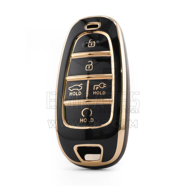 Funda nano de alta calidad para llave remota Hyundai de 5 botones, color negro HY-H11J5B