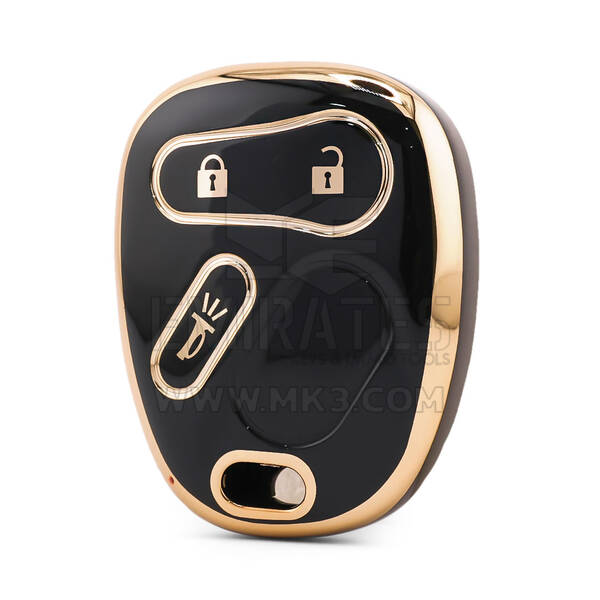 Nano High Quality Cover For Chevrolet Remote Key 3 Button Black Color CRL-G11J3
