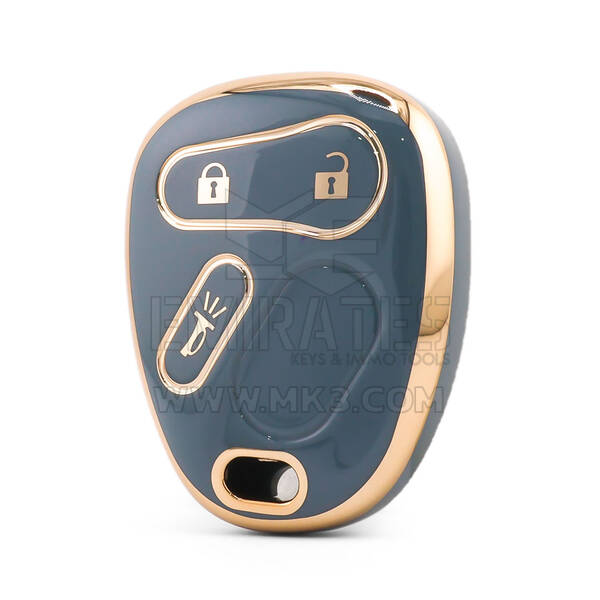 Nano High Quality Cover For Chevrolet Remote Key 3 Button Gray Color CRL-G11J3
