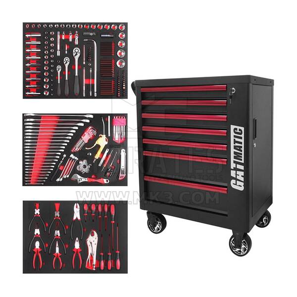 Carrello portautensili di alta qualità GATmatic GTT204 con 204 utensili isolati