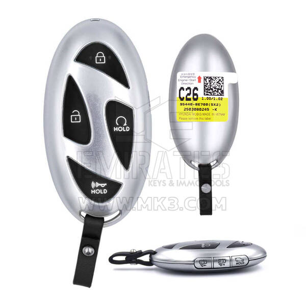 Llave remota inteligente original Hyundai Kona 2024 de 6+1 botones, 433 MHz, 95440-BE700