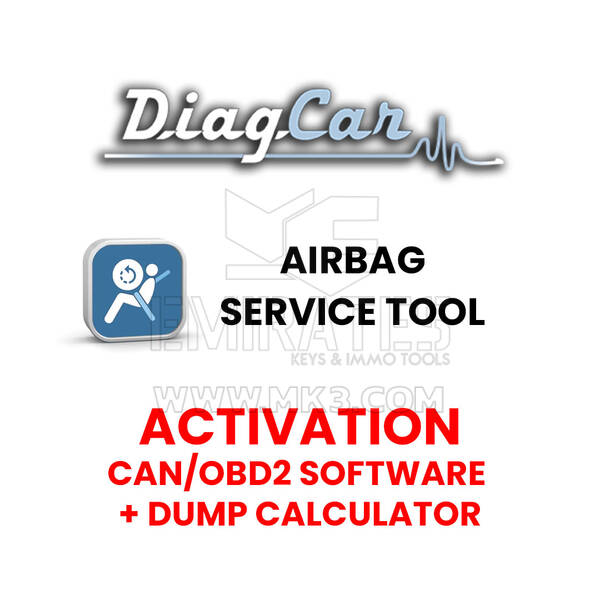 DiagCar Airbag Service Tool (AST) Activation. CAN / OBD2 Software + Dump Calculator