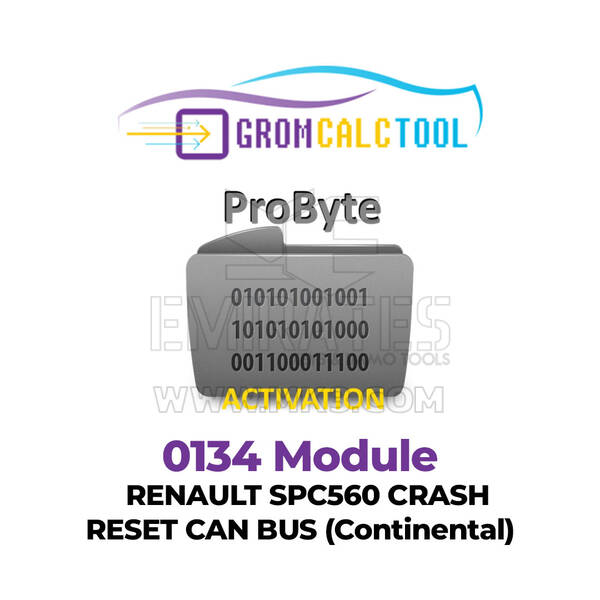 GromCalcTool 0134 Módulo Renault SPC560 Crash Reset CAN BUS (Continental)