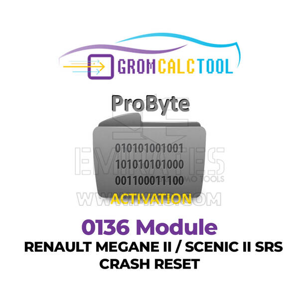 GromCalcTool 0136 Módulo Renault Megane II / Scenic II SRS Crash Reset