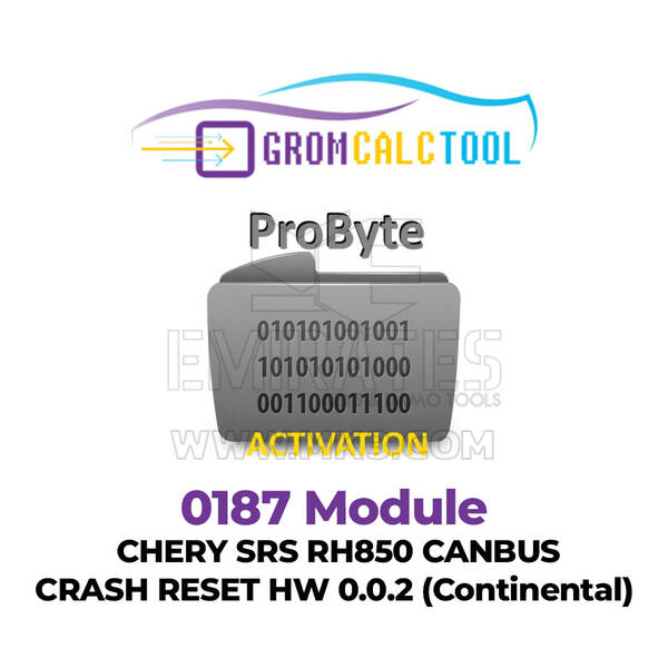 GromCalcTool 0187 Module CHERY SRS RH850 CANBUS CRASH RESET HW 0.0.2 (Continental)