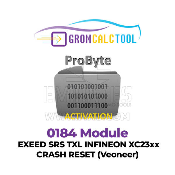 GromCalcTool 0184 Módulo EXEED SRS TXL INFINEON XC23xx CRASH RESET (Veoneer)