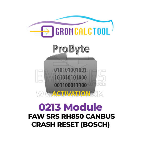 GromCalcTool 0213 Módulo FAW SRS RH850 CANBUS CRASH RESET (BOSCH)