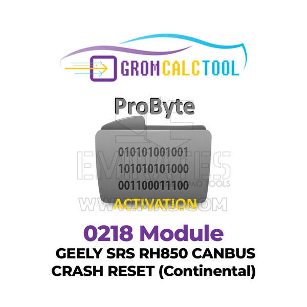 GromCalcTool 0218 Module GEELY SRS RH850 CANBUS CRASH RESET (Continental)