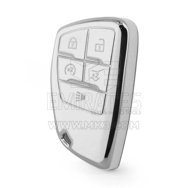 Nano High Quality Cover For Buick Remote Key 5 Button White Color Silver Frame BK-D11Y5A