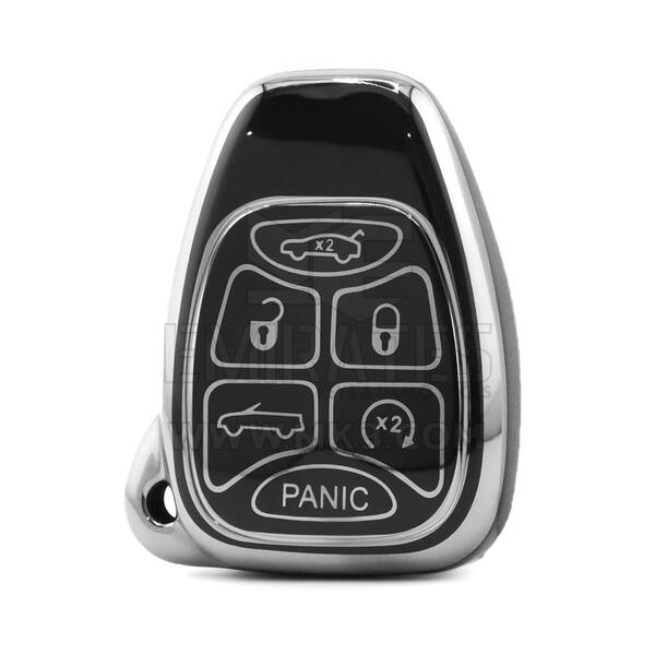 Nano High Quality Cover For Chrysler Remote Key 6 Button Black Color Silver Frame CRSL-A11Y6