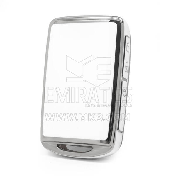 Nano High Quality Cover For Mazda Remote Key 3 Button White Color Silver Frame MZD-B11Y3