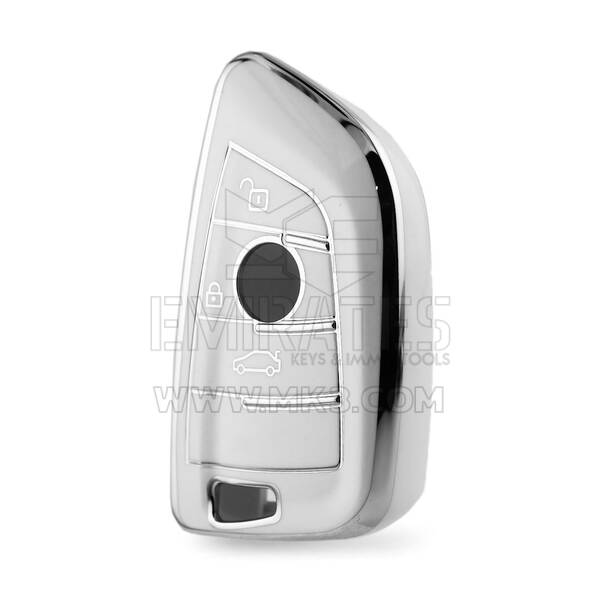 Nano High Quality Cover For BMW Remote Key 3 Button White Color Silver Frame BMW-B11Y3
