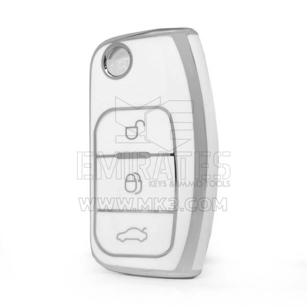 Nano High Quality Cover For Ford Remote Key 3 Button White Color Silver Frame Ford-G11Y