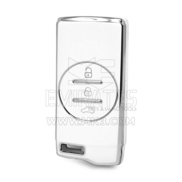 Nano High Quality Cover For Chery Remote Key 3 Button White Color Silver Frame CR-D11Y