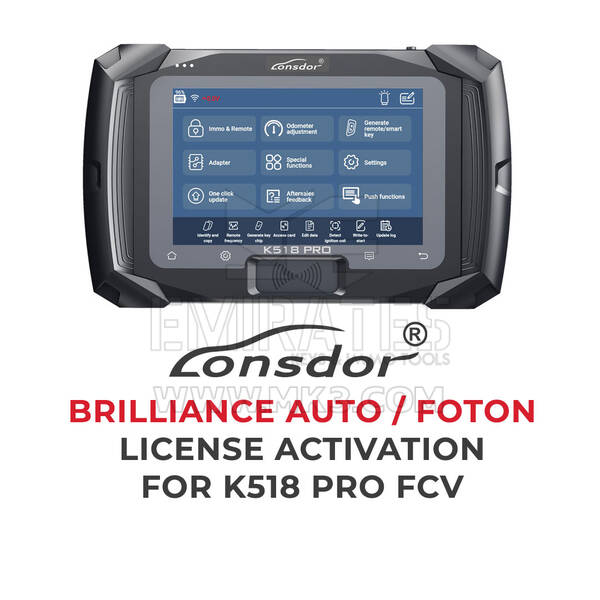 Lonsdor - BRILLIANCE AUTO / FOTON License activation For K518 Pro FCV