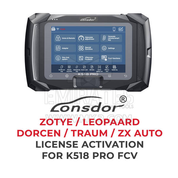 Lonsdor - ZOTYE / LEOPAARD / DORCEN / TRAUM/ZX AUTO License activation For K518 Pro FCV