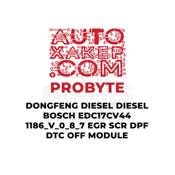 Module de désactivation du code défaut (DTC) pour le système EGR, SCR et DPF (Bosch EDC17CV44 1186_V_7_8_0)