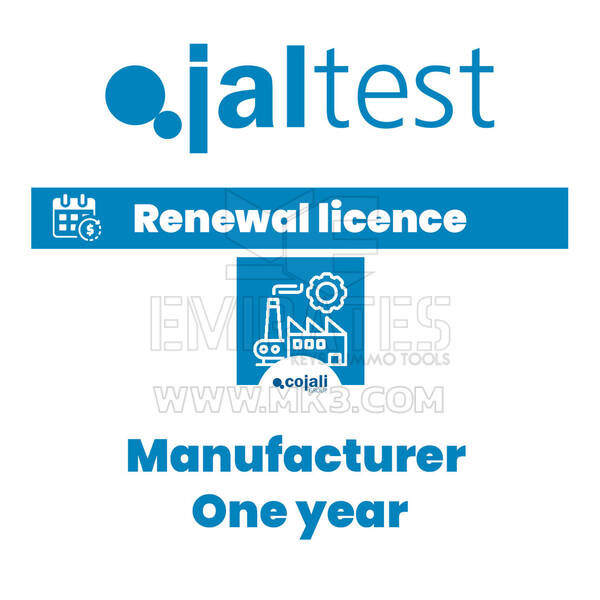 Jaltest 29481 Modulo Produttore - Rinnovo della licenza d'uso - Un anno