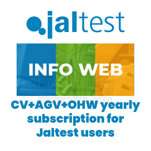 Jaltest 70604040 INFO Web. Suscripción anual CV+AGV+OHW para usuarios de Jaltest.