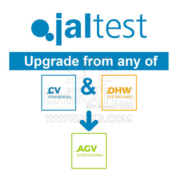Jaltest - 73501001 Aggiornamento da qualsiasi veicolo commerciale e fuoristrada ad AGV