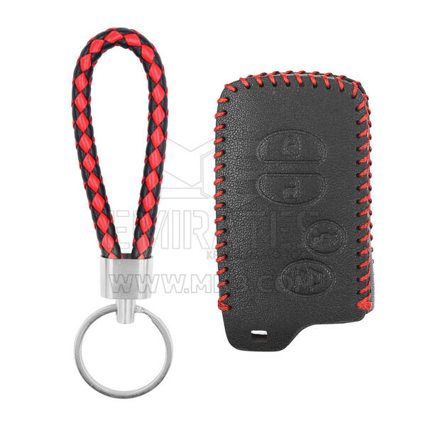 Funda de cuero para llave remota inteligente Toyota 3 + 1 botones