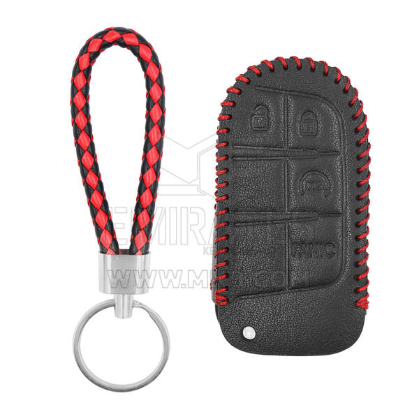Custodia in pelle per chiave remota Jeep Smart 3+1 pulsanti JP-H