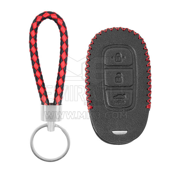 Funda de cuero para Hyundai Verna Kona Venue Palisade Remote Key 3 botones