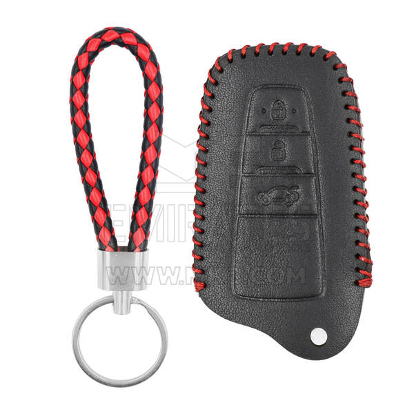 Funda de cuero para Toyota RAV4 Corolla Highlander Smart Remote Key 3 botones