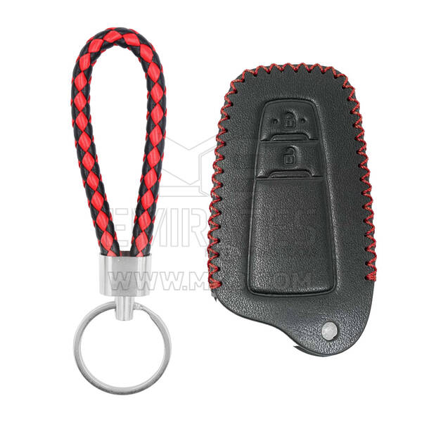 Funda de cuero para Toyota Prius C-HR Prado Smart Remote Key 2 botones