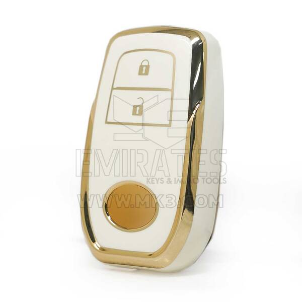 Cubierta Nano de Alta Calidad Para Toyota Remote Key 2 Botones Color Blanco