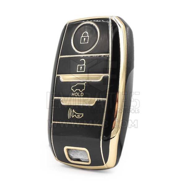 Нано высококачественный чехол для Kia Smart Remote Key 4 кнопки черного цвета D11J4A