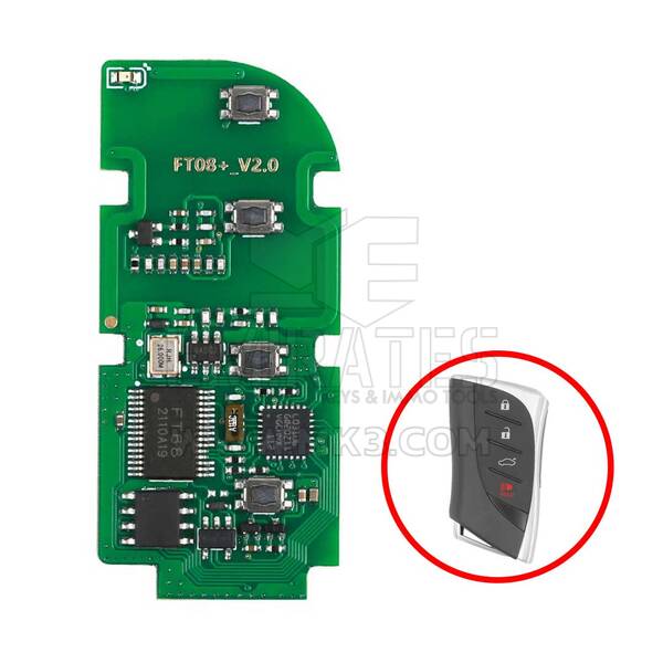 Lonsdor FT08-PH0440B 312/314 МГц Lexus Smart Key PCB с возможностью переключения частоты