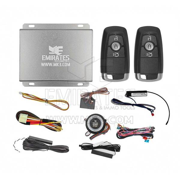 Sistema de arranque de motor universal EG-020 Ford Smart Key Modelo de 2 + 1 botones