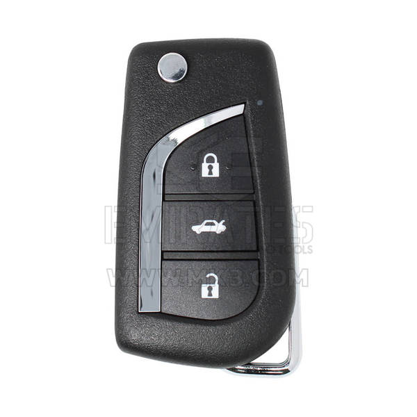 Xhorse VVDI Key Tool VVDI2 Wireless Flip Remote Key 3 botões Toyota Style XNTO00EN
