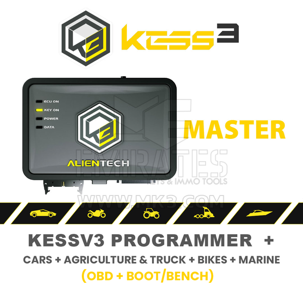Alientech KESS3 Master Full CARS + AGRICULTURE & TRUCK + BIKES + MARINE ( OBD-Bench-Boot )