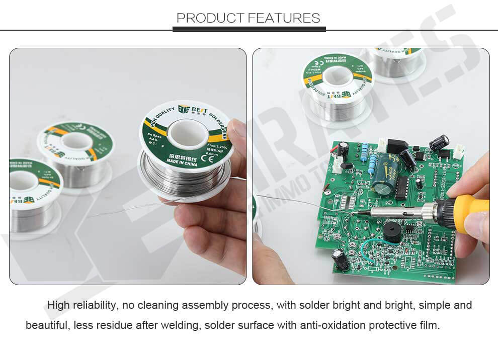Yüksek güvenilirlik, temizleme montaj işlemi yok, lehim parlak ve parlak, basit ve güzel, kaynak sonrası daha az kalıntı, anti-oksidasyon koruyucu film ile lehim yüzeyi.