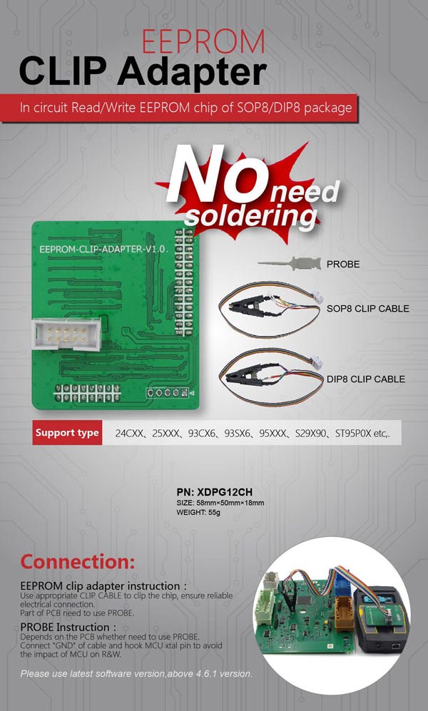 it can be used for the online in-circuit sop8 -dip8 adapter