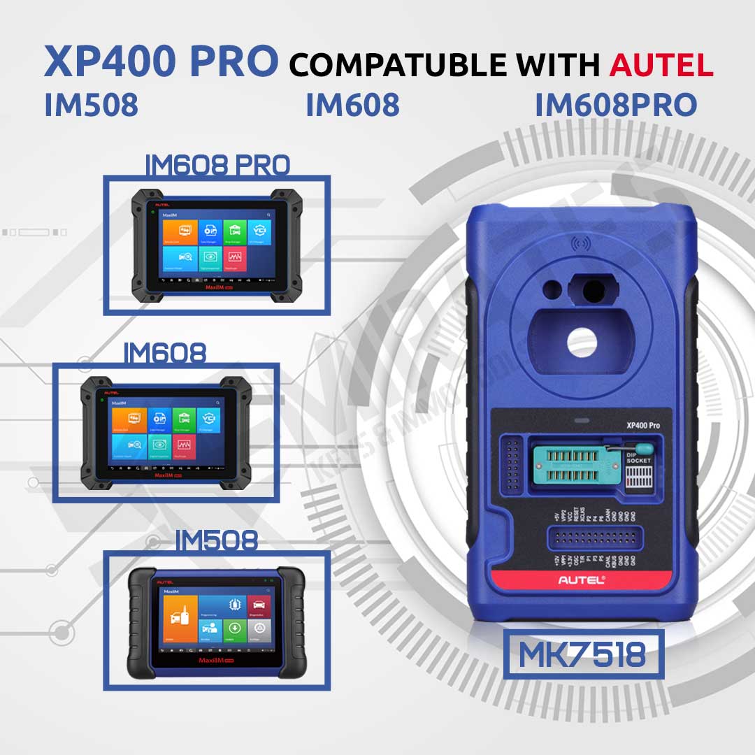Autel XP400 Key and Chip Programmer Work with Autel MaxiIM IM608/IM508 XP400 PRO COMPATUBLE WITH AUTEL