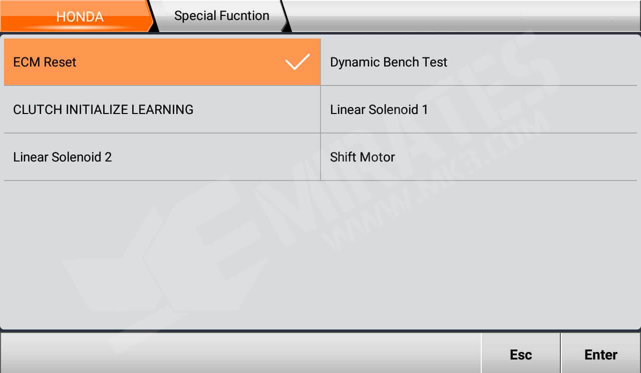 Fonction spéciale OBDStar MS80 HONDA