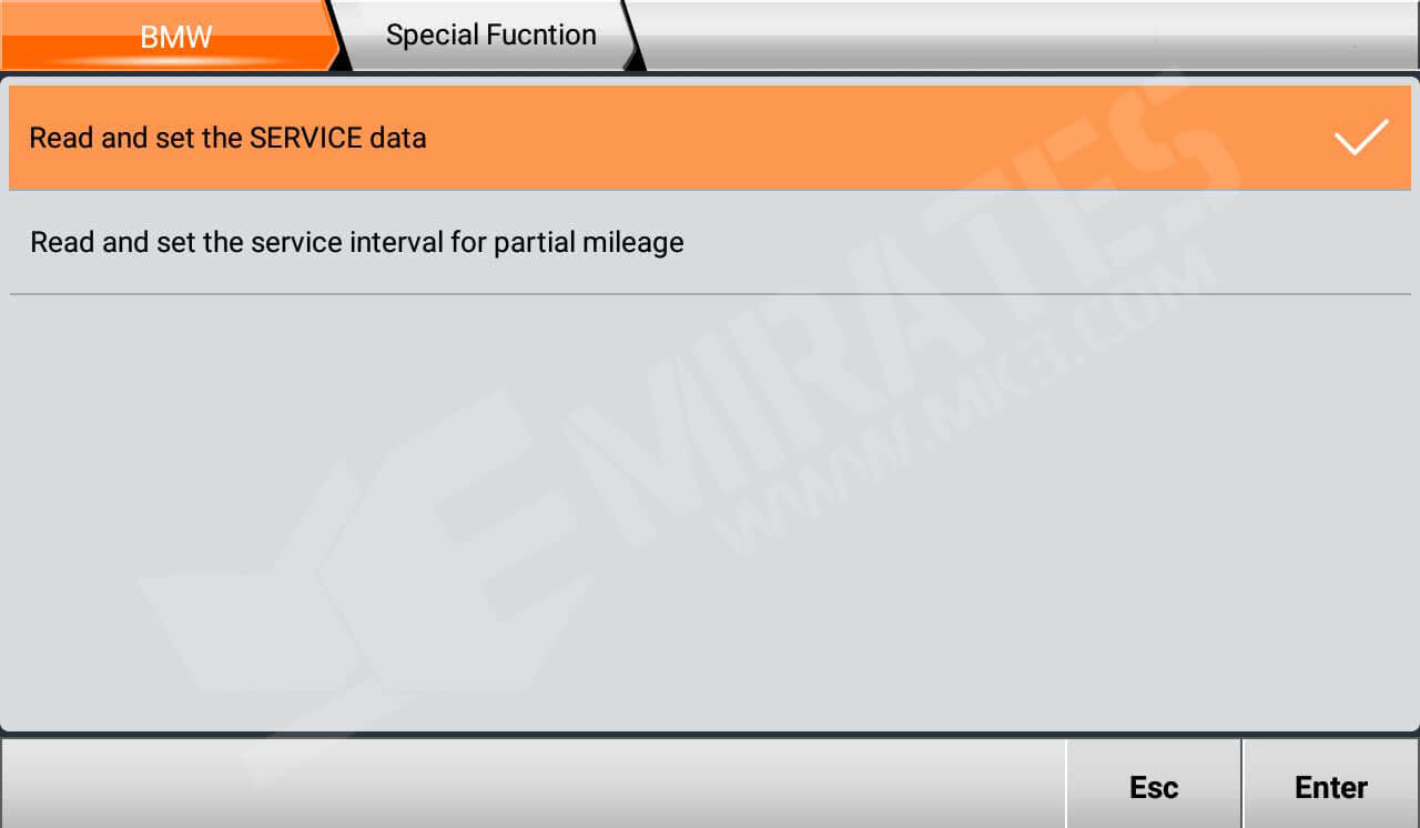 Fonction OBDStar MS80 BMW