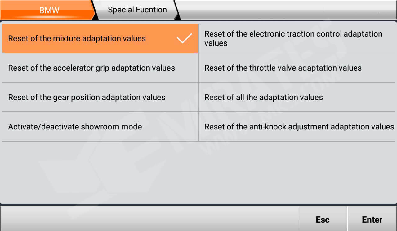 Fonction spéciale OBDStar MS80 BMW