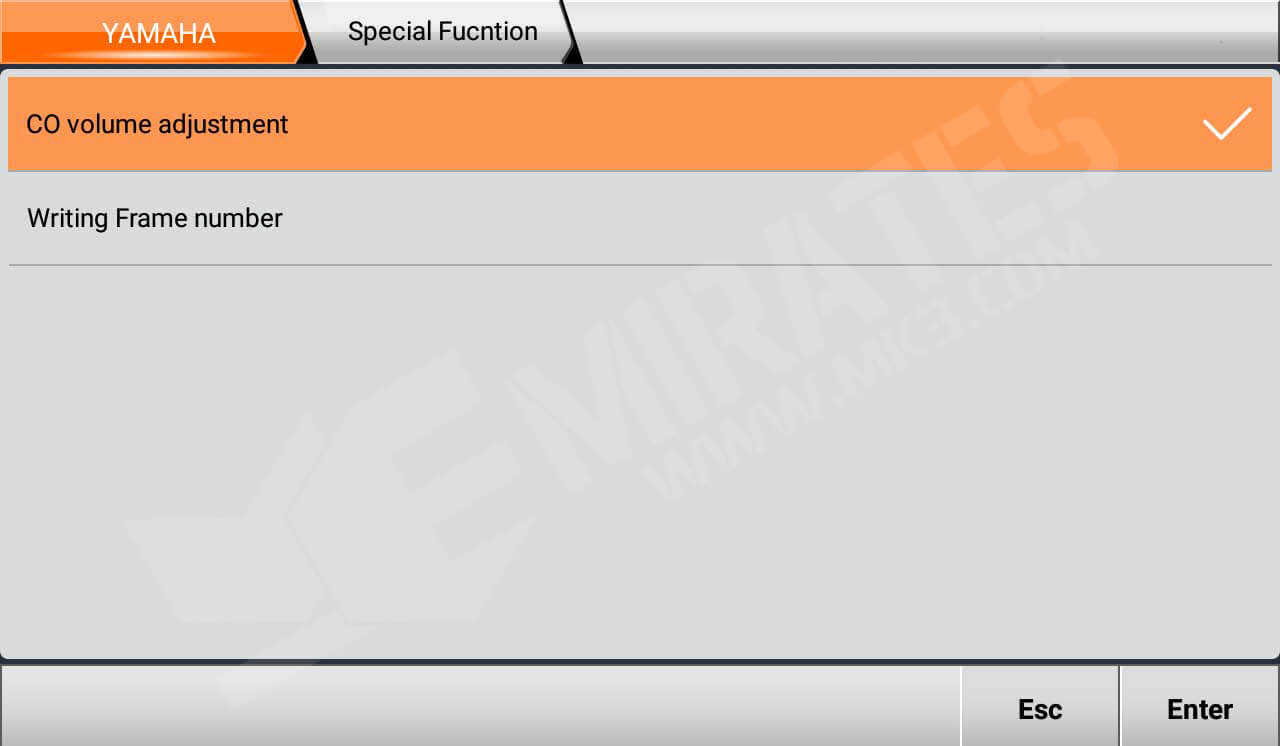 Fonction spéciale OBDStar MS80 YAMAHA