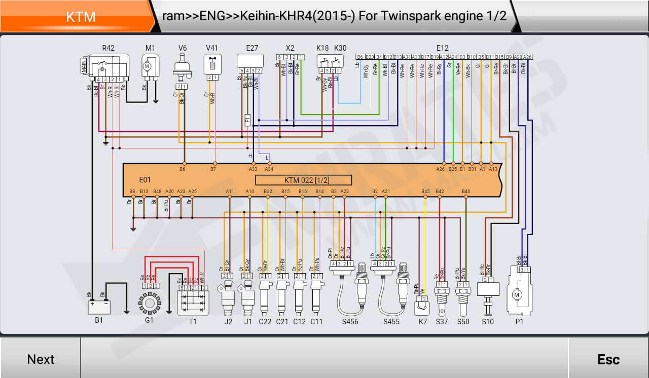 Moteur OBDSta MS80 KTM Twinspark