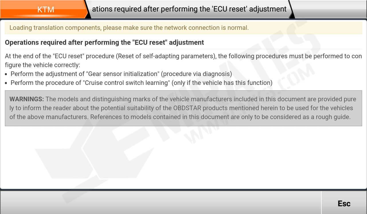 Bulletin technique OBDStar MS80 KTM