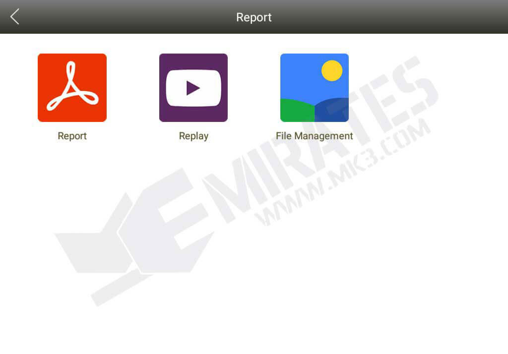 Report is used for viewing and printing the saved files X100PAD Elite Report