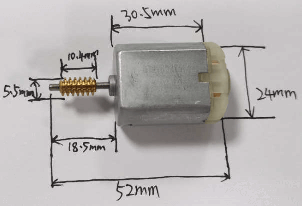 Motor para espelho de carro 19200 RPM 12vdc velocidade: 12500 rpm