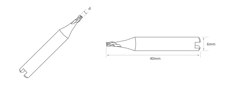 Cortador de fresa de extremo de mejor precio de alta calidad y punta rastreadora W129M Carburo φ3.0xD6x40x3F para Viper, accesorios, cortador, piezas COMPRAR AHORA | Claves de los Emiratos