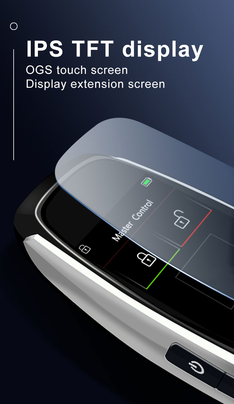 Новый универсальный комплект смарт-ключей с ЖК-дисплеем послепродажного обслуживания с входом без ключа и системой отслеживания местоположения автомобиля IOS серебристого цвета | Ключи Эмирейтс